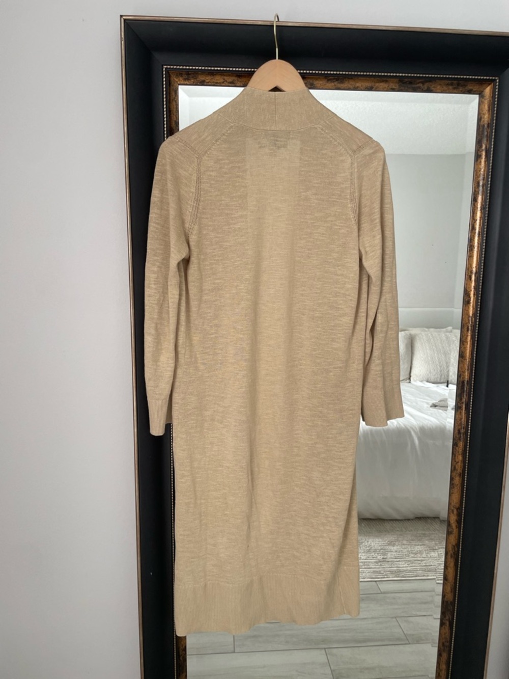 Banana Republic Long Open-Front Cardigan in Tan/Beige - Picture 6 of 6